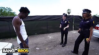 BANGBROS - Lucky Infer Gets Tangled Up With Some Busty Sexy Feminine Cops